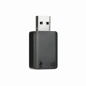 Saramonic SR-EA2ミニUSB外部サウンドカードiPhoneMacラップトップPC用USB-A〜3.5mmオーディオマイクマイクアダプター