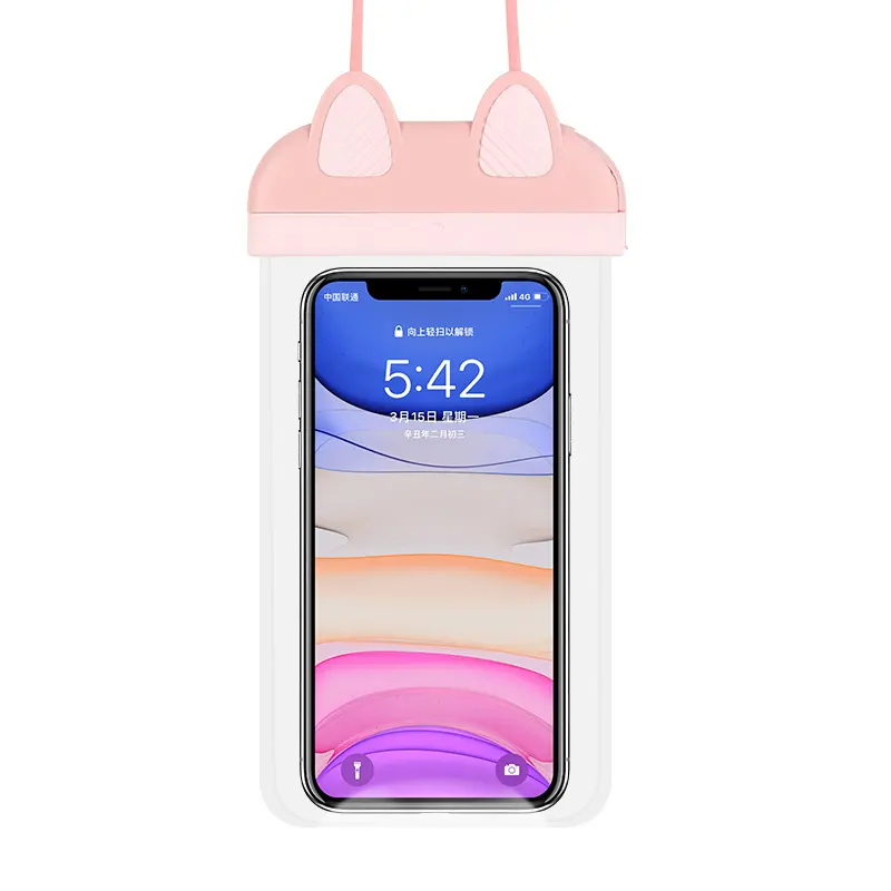 Yeni Ipx8 su geçirmez kuru çanta en iyi sualtı su geçirmez telefon kılıfı için temizle su geçirmez kılıf dokunmatik telefon ekranı