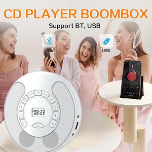 Portable Personal CD Player Dual Built in Speakers LCD Display A B <b>Repeat</b> Speed Adjust USB Rechargeable for Car Home Travel - Product Image 3