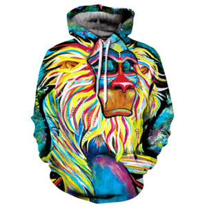 Sudadera con Capucha para Hombre, Diseño Arcoíris, Estilo Casual, Estampado Tie-Dye con Salpicaduras de Pintura, Impresión 3D Completa, Sudadera Unisex Estilo Hip Hop - Product Image 6