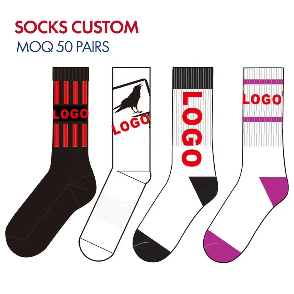 Quentin men women custom made logo athletic socks cotton unisex thick basketball sports tennis running socks with custom logo