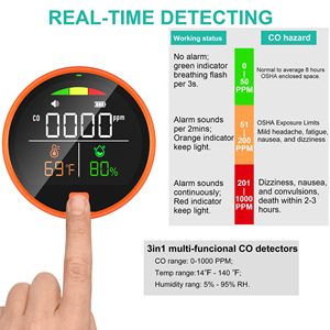 [3-en-1] <span class=keywords><strong>Détecteur</strong></span> <span class=keywords><strong>de</strong></span> <span class=keywords><strong>monoxyde</strong></span> <span class=keywords><strong>de</strong></span> <span class=keywords><strong>carbone</strong></span> portable <span class=keywords><strong>pour</strong></span> les voyages, design mini, <span class=keywords><strong>camping</strong></span>, randonnée, <span class=keywords><strong>camping</strong></span>-<span class=keywords><strong>car</strong></span>, voiture, hôtel, maison (orange) - Product Image 6