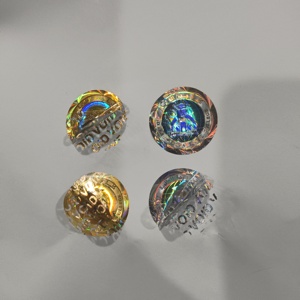 Autocollant holographique 3D au design élégant avec impression de numéro de série noir - Product Image 2