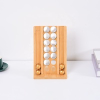 Organisateur de rangement portable pliable en bambou pour dosettes et capsules de café, dernier modèle