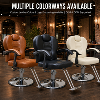 Fauteuil de barbier inclinable et réglable en hauteur avec un design minimaliste moderne pour les meubles de salon commerciaux