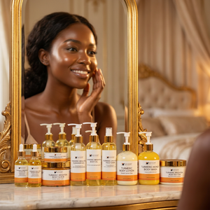 Ensemble de soins éclaircissants à bas prix, lotion corporelle au curcuma pour tous les types de peau, personnes noires, soin naturel à base de plantes - Product Image 4