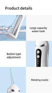 Irrigador Bucal Eléctrico Recargable de 1200mAh, 3 Modos, Portátil, Profesional, con Pulso de 0.6mm, para Uso Doméstico, Venta al Por Mayor - Product Image 2