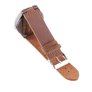 <span class=keywords><strong>Montre</strong></span> en bois TJW pour <span class=keywords><strong>homme</strong></span>, édition limitée, design sportif, bracelet en cuir Crazy Horse de luxe, cadran 45 mm, mouvement à quartz numérique, 24 mm - Product Image 6