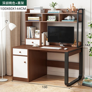 Escritorio de ordenador con estantería, mesa de estudio, escritorio de ordenador de escritorio, en stock, superventas - Product Image 3