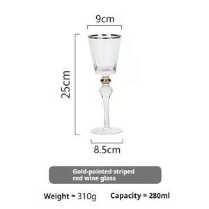 Borde dorado elegante, diseño troquelado, para eventos, copa de vino - Product Image 6