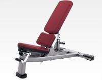 Banc horizontal réglable en métal, stable, pour entraînement de force, équipement de fitness multifonctionnel