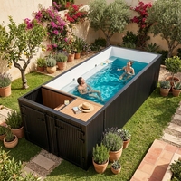 Piscine hors sol en conteneur maritime préfabriqué en acier de 20 pieds ou 40 pieds, épaisseur 3 mm, étanche et écologique, à vendre