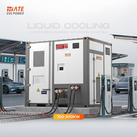 Contenedor de Almacenamiento de Energía MATE de 10 pies, 100kW 215kWh 300kW 699kWh, Sistema de Almacenamiento de Energía con Batería LiFePO4 BESS para Respaldo de Carga de Vehículos Eléctricos