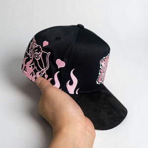 Casquettes de sport en popeline dobby brodée de qualité supérieure, style Rude Awakening, en daim, nouvelle collection originale, visière incurvée, noires, Gorras 100% coton - Product Image 2