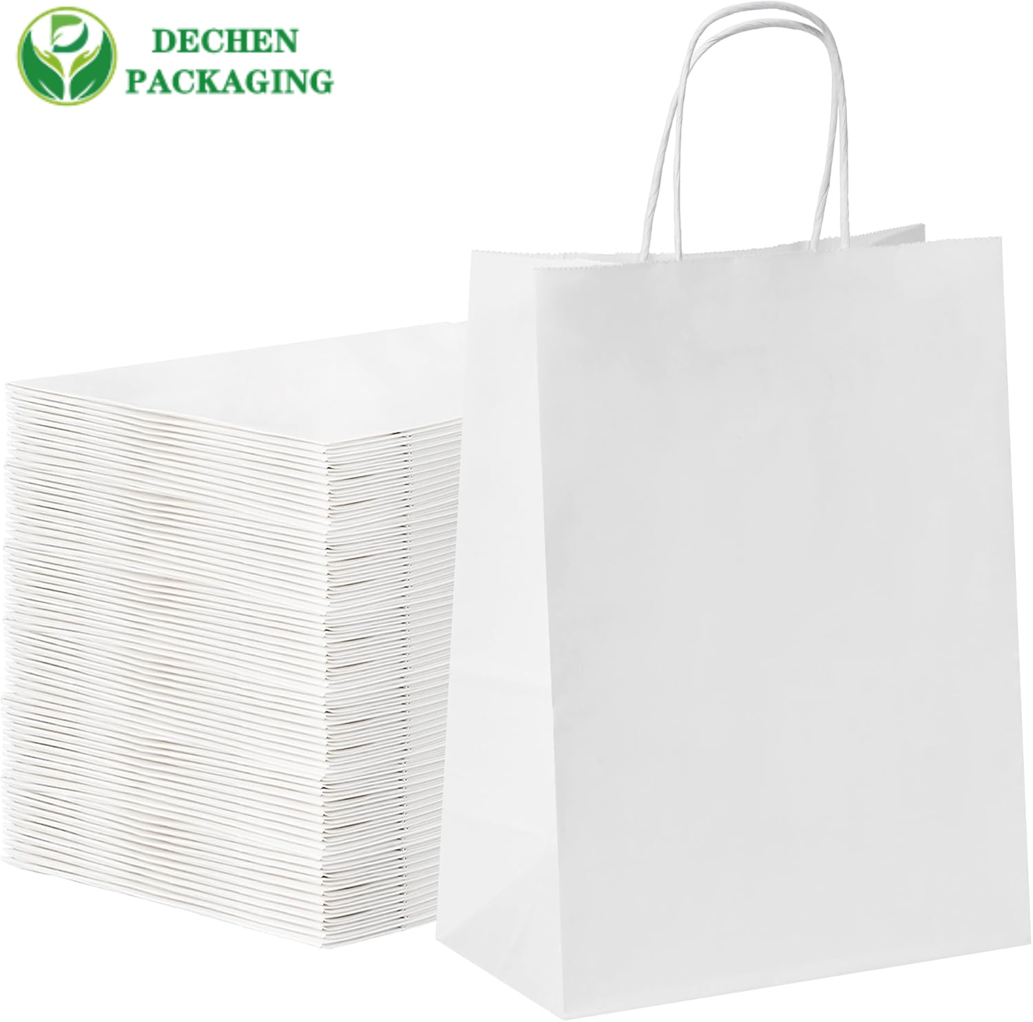 Sacs à provisions en papier de vente au détail de luxe personnalisés