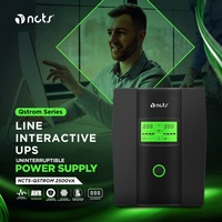 QSTROM 2500VA Onduleur hors ligne interactif en ligne pour ordinateurs de bureau, onduleur de secours 50/60Hz à détection automatique monophasé 1800Wh