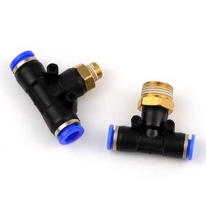 ข้อต่อแบบที (T-Type) สำหรับระบบนิวเมติกแบบเชื่อมต่อเร็ว รุ่น PB4-6-8-10-12  ข้อต่อพลาสติกสำหรับระบบใหม่และใช้แล้ว - Product Image 5