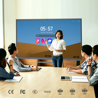 QDE 55/65/75/86/98/110 дюймов 4K сенсорный экран Интерактивная плоская панель смарт-доска для школьного образования интерактивная доска
