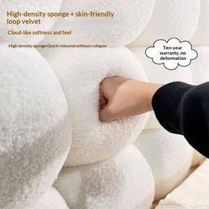Tête de lit pour chambre à coucher, 14 cm d'épaisseur, tête de lit en forme de boule de neige, petite tête de lit, coussin, couvre-lit en tatami - Product Image 3