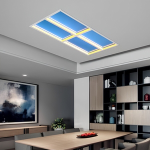 Panel de Luz LED Inteligente Ultrafino de Aluminio, Simulación de <span class=keywords><strong>Cielo</strong></span> <span class=keywords><strong>Azul</strong></span>, Luz Natural Integrada, con Aplicación Tuya y Control Remoto por Wifi - Product Image 1