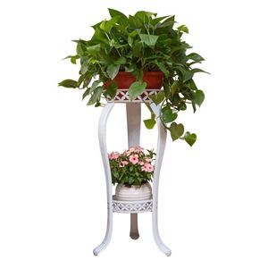 Soporte de flores de estilo europeo de doble nivel para plantas de interior, para sala de estar, balcón, plantas en maceta - Product Image 5