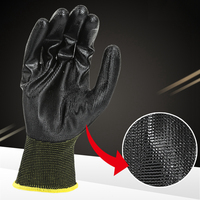 Gants de sécurité imperméables en nitrile CY avec revêtement sur la paume, gants de travail de haute qualité résistants à l'huile pour l'assemblage électronique et les tâches industrielles