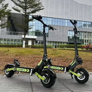 Scooter eletrônico rápido 70-85 km 50 milhas 60V 6000W com motor duplo, scooter elétrica dobrável nova de 11 polegadas com roda grande para adultos