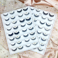 Marque privée 3D dégradable Faux vison faux végétalien écologique fibre végétale 25 MM pleine bande cils avec emballage personnalisé