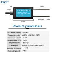 Equipo de prueba de suelo agrícola JXCT para jardín de invernadero Sensor de pH de suelo de alta precisión Sonda de sensor de suelo inteligente