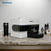HanColor A3pro Printer UV Flatbed Otomatis Multifungsi Desktop Kecil untuk Bahan Silinder, Akrilik, Plastik, Logam, Kulit, Garansi 1 Tahun