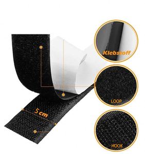 5cm*1m High Quality OEM Velcroes Double Sided Self <b>Adhesive</b> <b>Hook</b> and Loop Custom Size Self <b>Adhesive</b> 100%nylon Velcroes Tape - Product Image 3