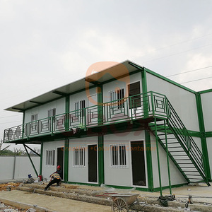 บ้านตู้คอนเทนเนอร์แบบถอดได้ทรงสี่เหลี่ยมผืนผ้าความหนามาตรฐานสำหรับหอพักสำนักงานสไตล์การออกแบบอุตสาหกรรม - Product Image 1