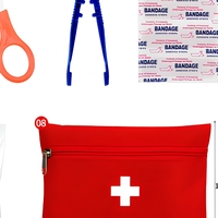 Trousse de premiers soins portable personnalisée multicolore, fournitures médicales d'urgence, étui de transport en tissu, voyage en voiture, extérieur