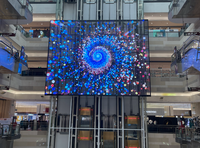Écran LED transparent haute luminosité, couleur pleine, densité de pixels 32768px/m, fréquence de rafraîchissement 1920Hz, écrans résistants aux intempéries
