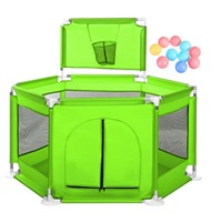 Parc de jeu hexagonal pour bébé, clôture de sécurité intérieure, parc de jeu en tissu protecteur pour enfants, pliable et portable pour la maison