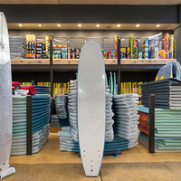 Planche de surf unisexe en mousse EPS haute densité IXPE à dessus souple, laminage thermique durable et étanche, aileron inférieur en HDPE pour les eaux océaniques
