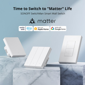 สวิตช์อัจฉริยะสำหรับติดผนังรุ่น itead sonoff switchman 86 EU UK สวิตช์อัจฉริยะสีขาว M5ใช้งานได้กับ Apple Home Kit ewelink Google Assistant - Product Image 2