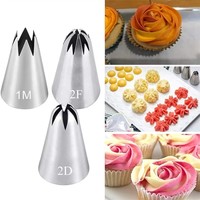 Embouts de pâtisserie pour gâteaux, ensemble professionnel de 2 embouts pour la confection de gâteaux, embouts pour glaçage et crème pour la pâtisserie