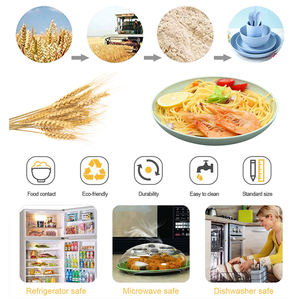 OEM/ODM offre spéciale réutilisable sans BPA biodégradable écologique en plastique paille de blé <span class=keywords><strong>vaisselle</strong></span> assiette bol tasse ensemble de <span class=keywords><strong>vaisselle</strong></span> - Product Image 3