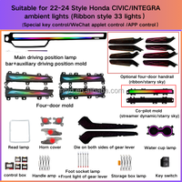 Convient pour 2022-2024 Honda Civic Integra Ambient LED Light Auto LED Active Shadow Inter Door Modification Nouveau