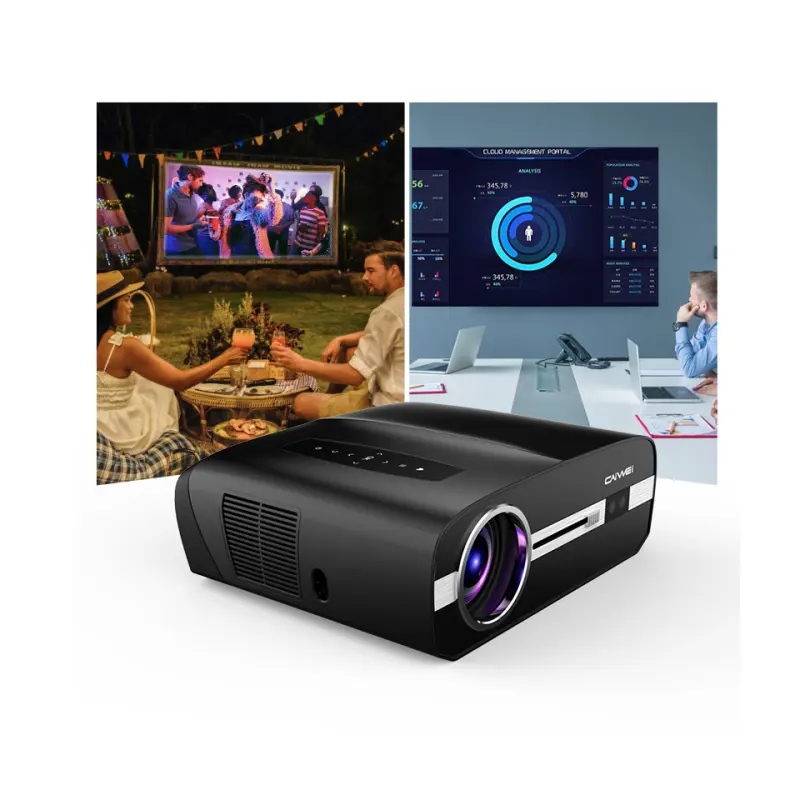 Caiwei A 9S 13000 Lumen 1080P 4K Hd Slimme Projector, Ondersteuning Usb/Vga/Av/Rj45/Hd, Slimme Versie Projector