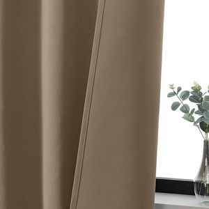OWENIE Blackout Curtain <strong>Blinds</strong> - Rod Pocket Solid Thermal Insulated Window Treatment Blackout Drapes for Bedroom and Living Room - Product Image 4