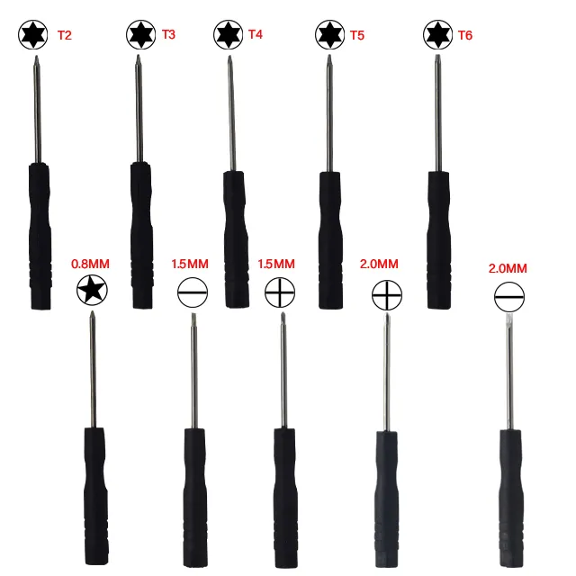 High quality 2mm cell phone repair insulated pocket t6 torx screwdriver set tool