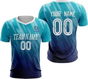 Men Soccer Jersey Quick Dry Half Sleeve Football Jerseys for Men's Printed Soccer Football Sports Team T-Shirts for Boys Player