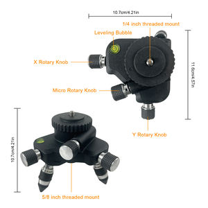 מתאם ברמת לייזר מתכת בסיס מסתובב 360 מעלות לחצובה ברמת לייזר אופקית MT2 מיקרו-התאמת סיבוב עדין - Product Image 2