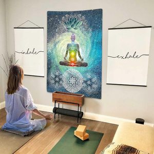 Tapiz Decorativo de Pared con Impresión Digital HD de los Siete Chakras para Yoga, Meditación y Zen, Bandera Promocional de Poliéster - Product Image 2