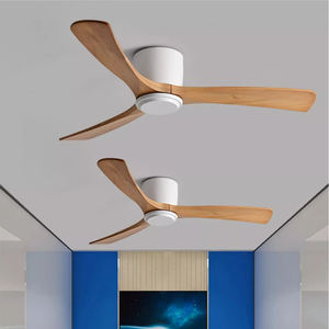 Luces de ventilador de techo modernas 3 6 velocidades ajustable dormitorio sala de estar Hardware madera maciza Control remoto lámpara de ventilador redondo - Product Image 5