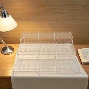 Acrylic Tiered <b>Display</b> <b>Rack</b> 3 Floors Transparent Cosmetic Storage Makeup Organizer Multipurpose Light Weight - Product Image 1