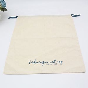 Custom 100% Cotton Large Packaging Blanket <b>Pouch</b> Shoes Clothing Dust Bags Cotton <b>Drawstring</b> - Product Image 6