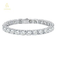 Bracelet de tennis en argent 925 pour femme VVS Moissanite 2mm-6.5mm Slim Swiss Micro Pave cadeau pour quotidien/anniversaire